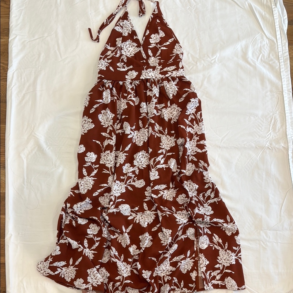 Floral Halter Maxi Dress